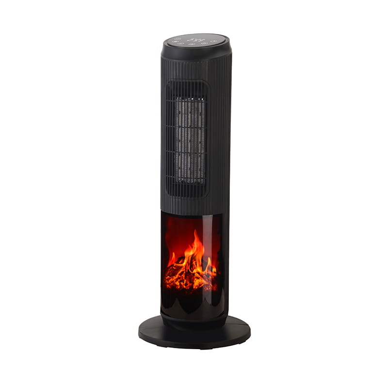3D Flame Electric Ceramic Tower Heater med fjärrkontroll