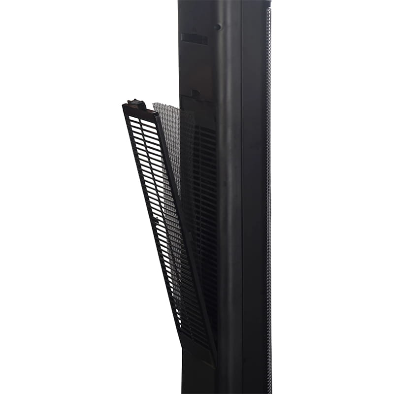 Ultra-tunn torn keramisk elektrisk värmare svart och silver Ultra-tunn torn keramisk elektrisk värmare svart och silver